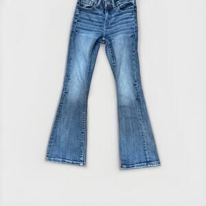 BKE Youth Bootcut Jeans Flare 8R Blue Denim Stretch Girls Buckle Adjustable